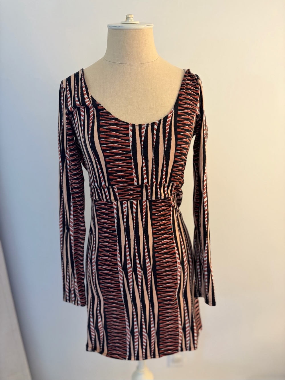 Volcom - Geometric Long Sleeve Mini Dress - Small